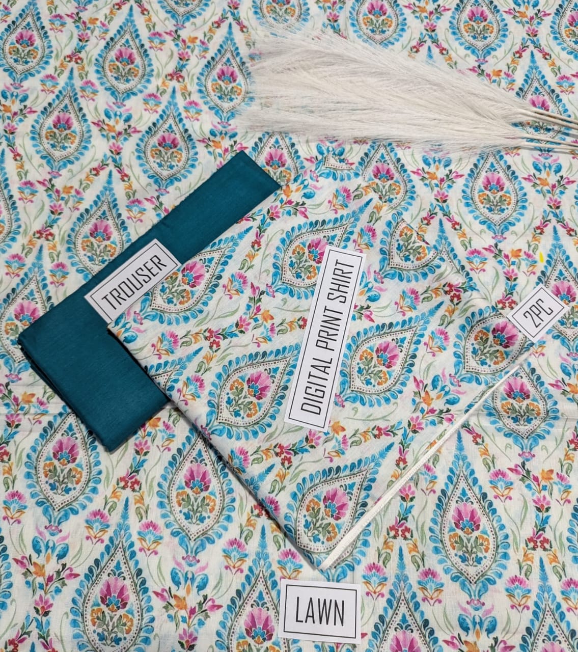 Printed lawn 2 piece unstitched suit