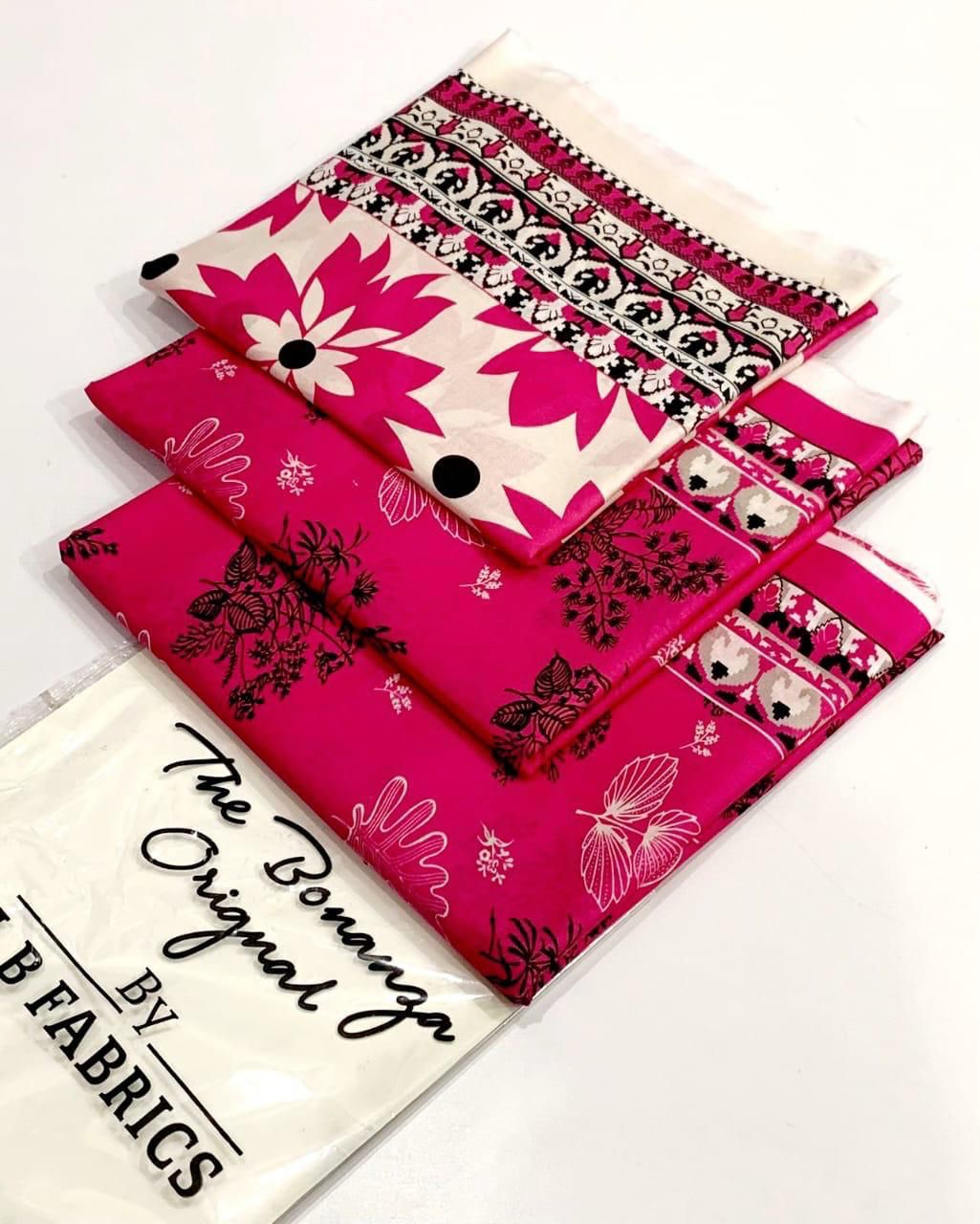 ✨printed lawn 3 piece unstitch suit ✨