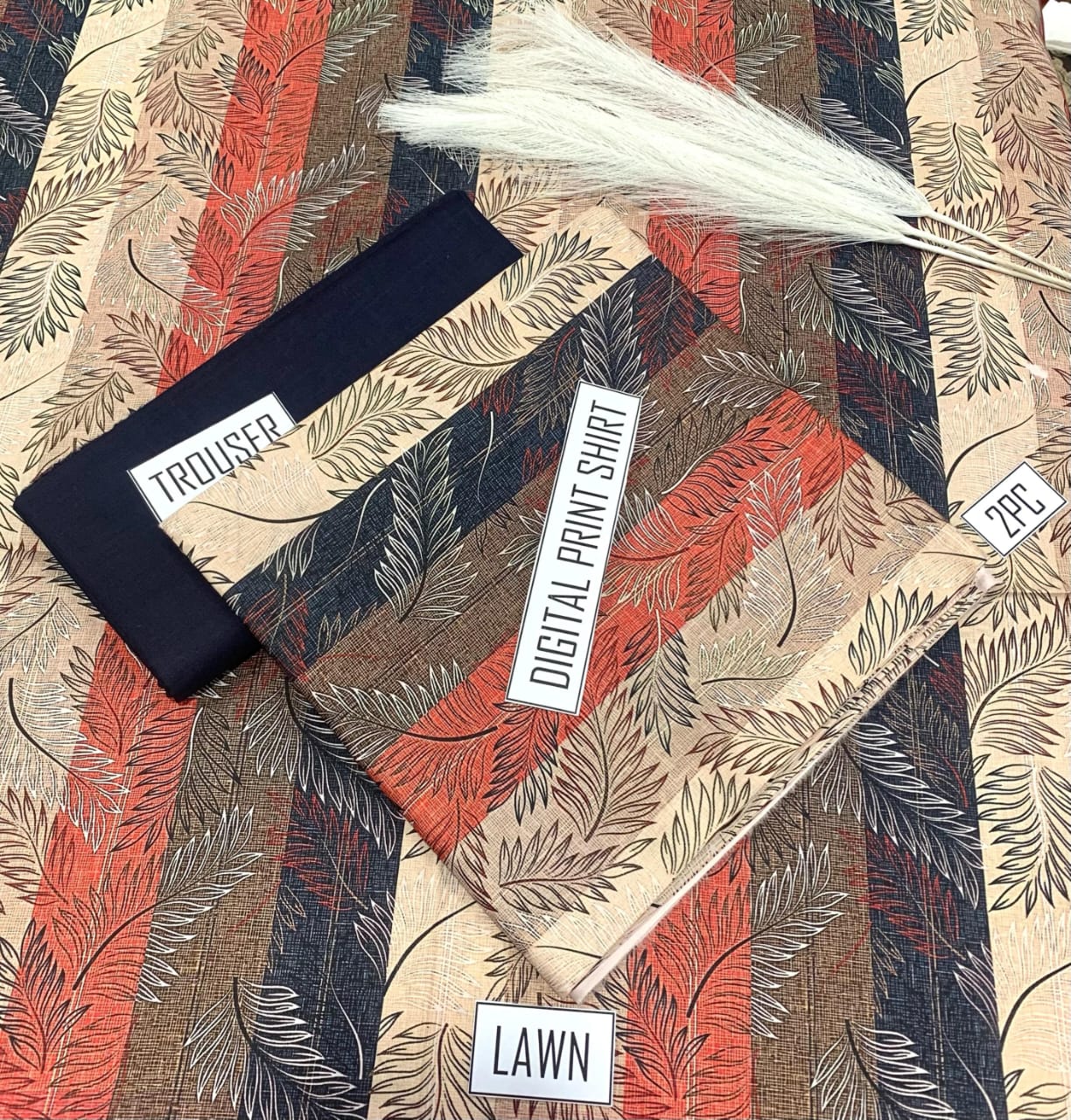 Printed lawn 2 piece unstitched suit