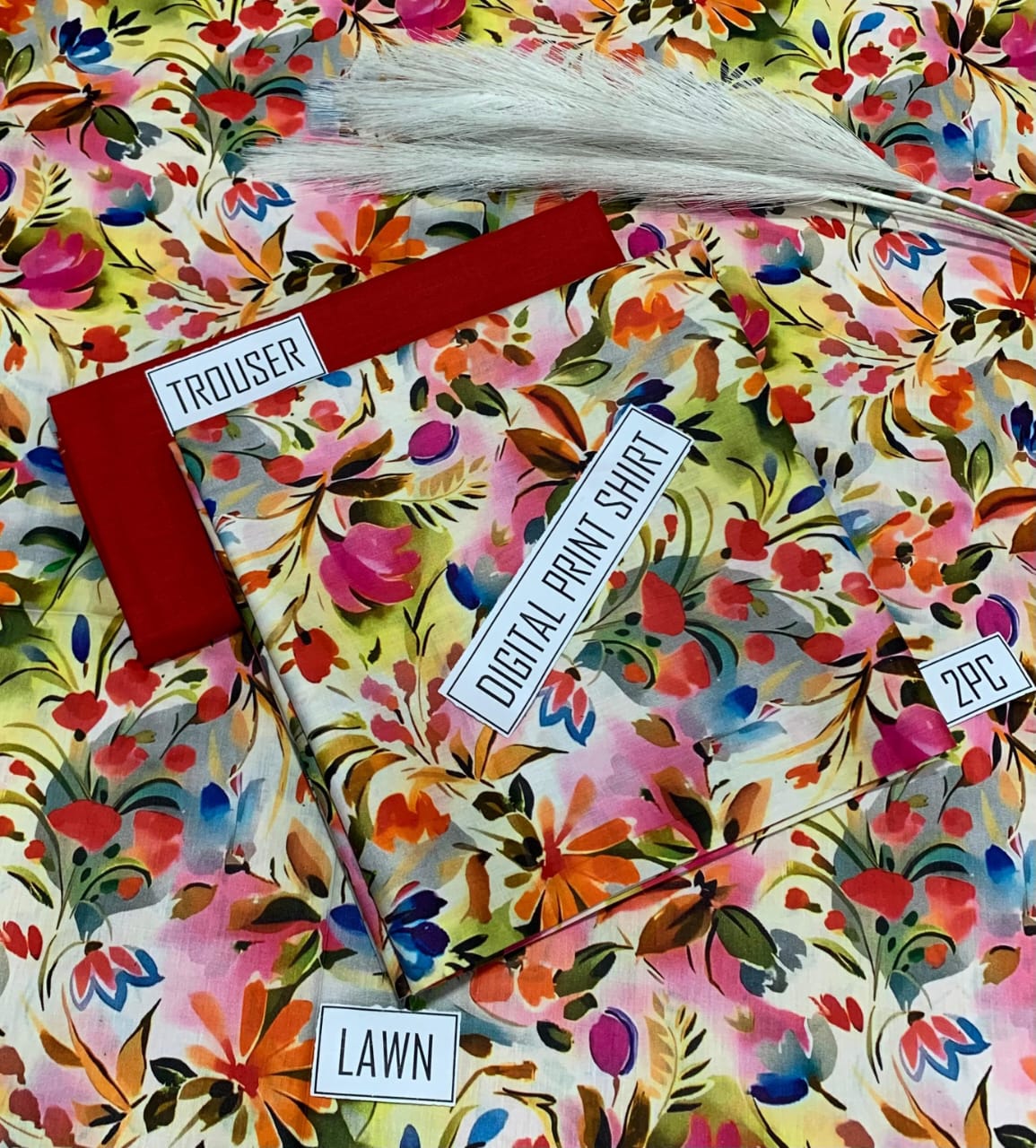 Printed lawn 2 piece unstitched suit