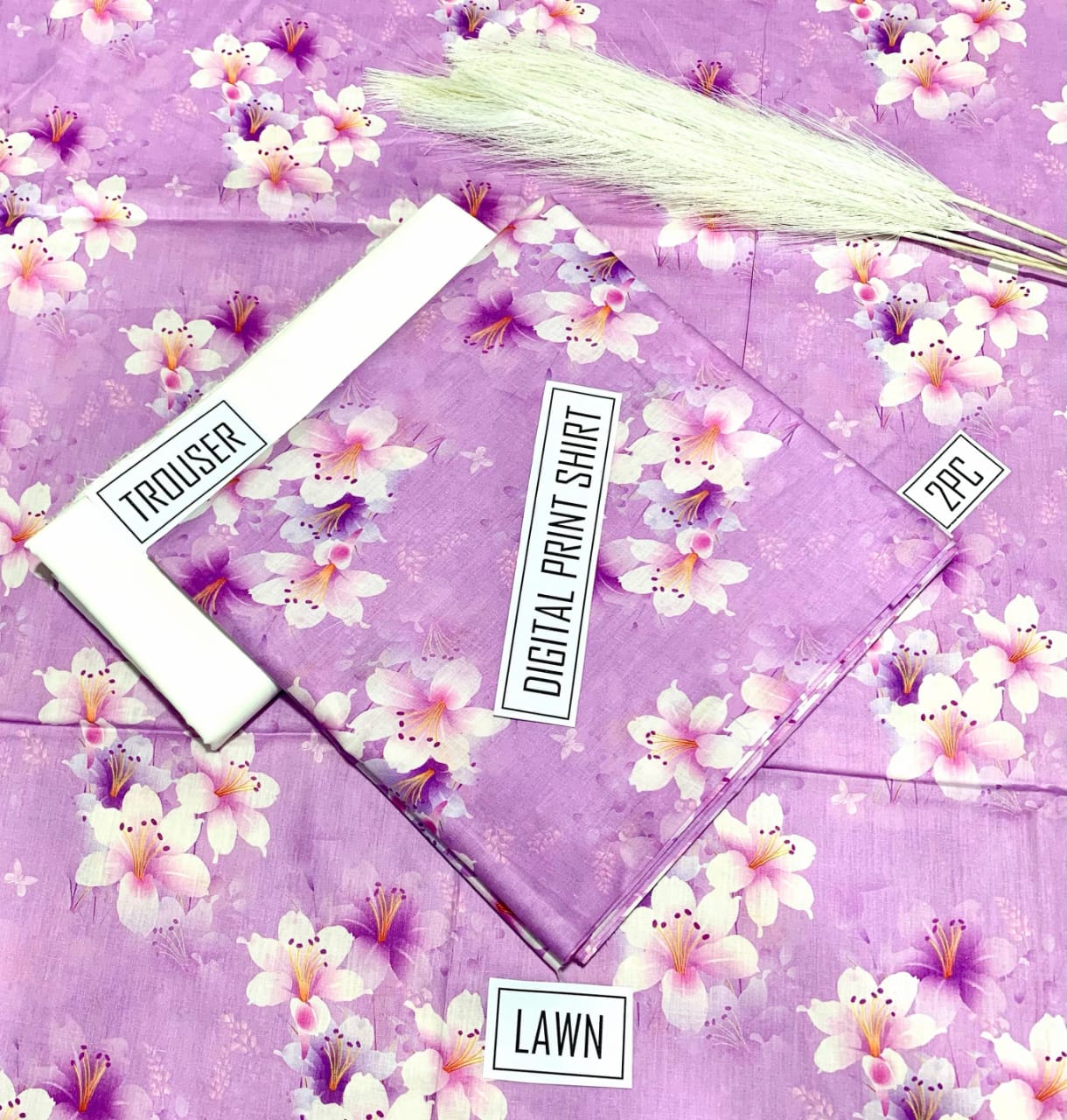 Printed lawn 2 piece unstitched suit