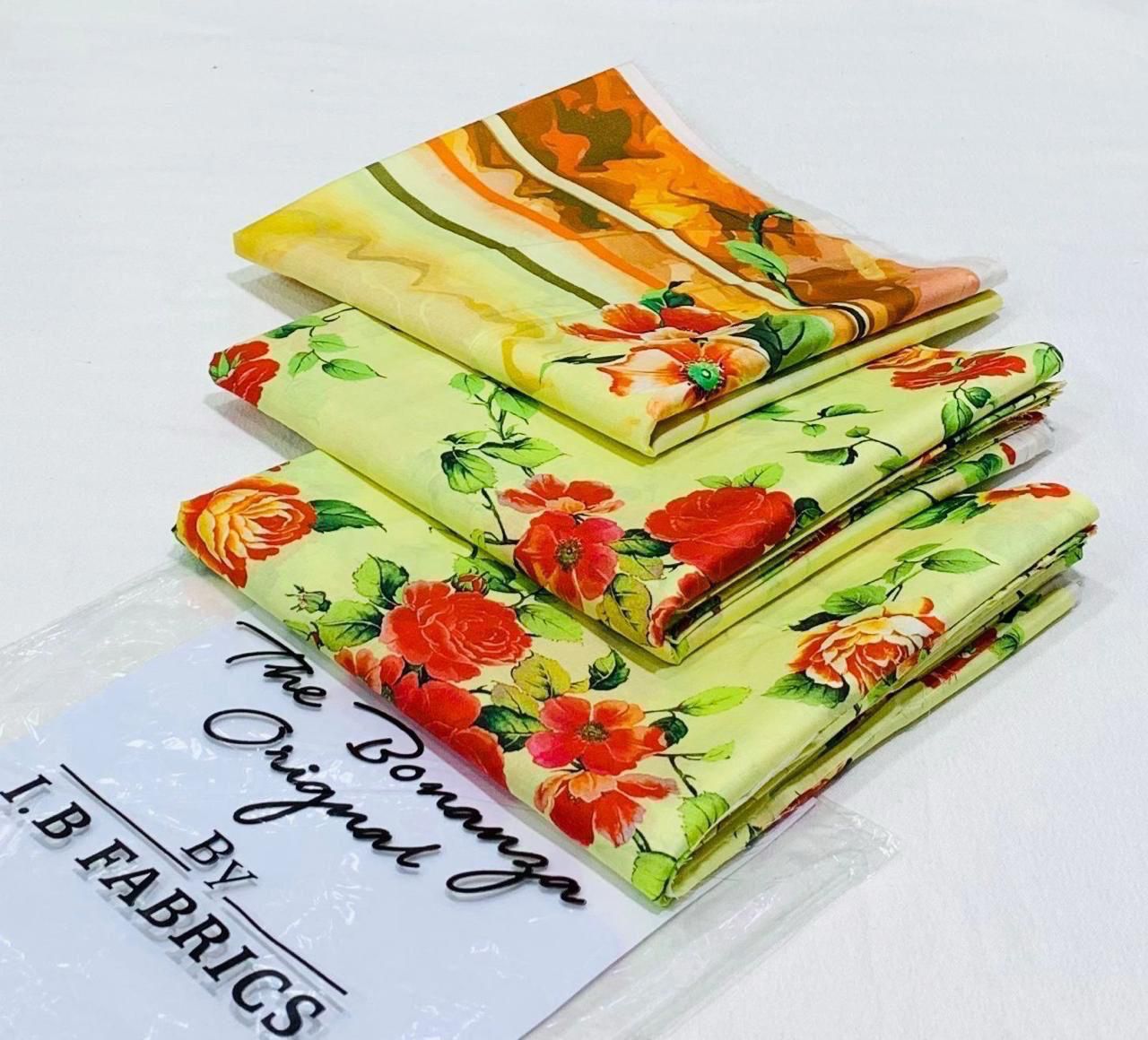 ✨printed lawn 3 piece unstitch suit ✨