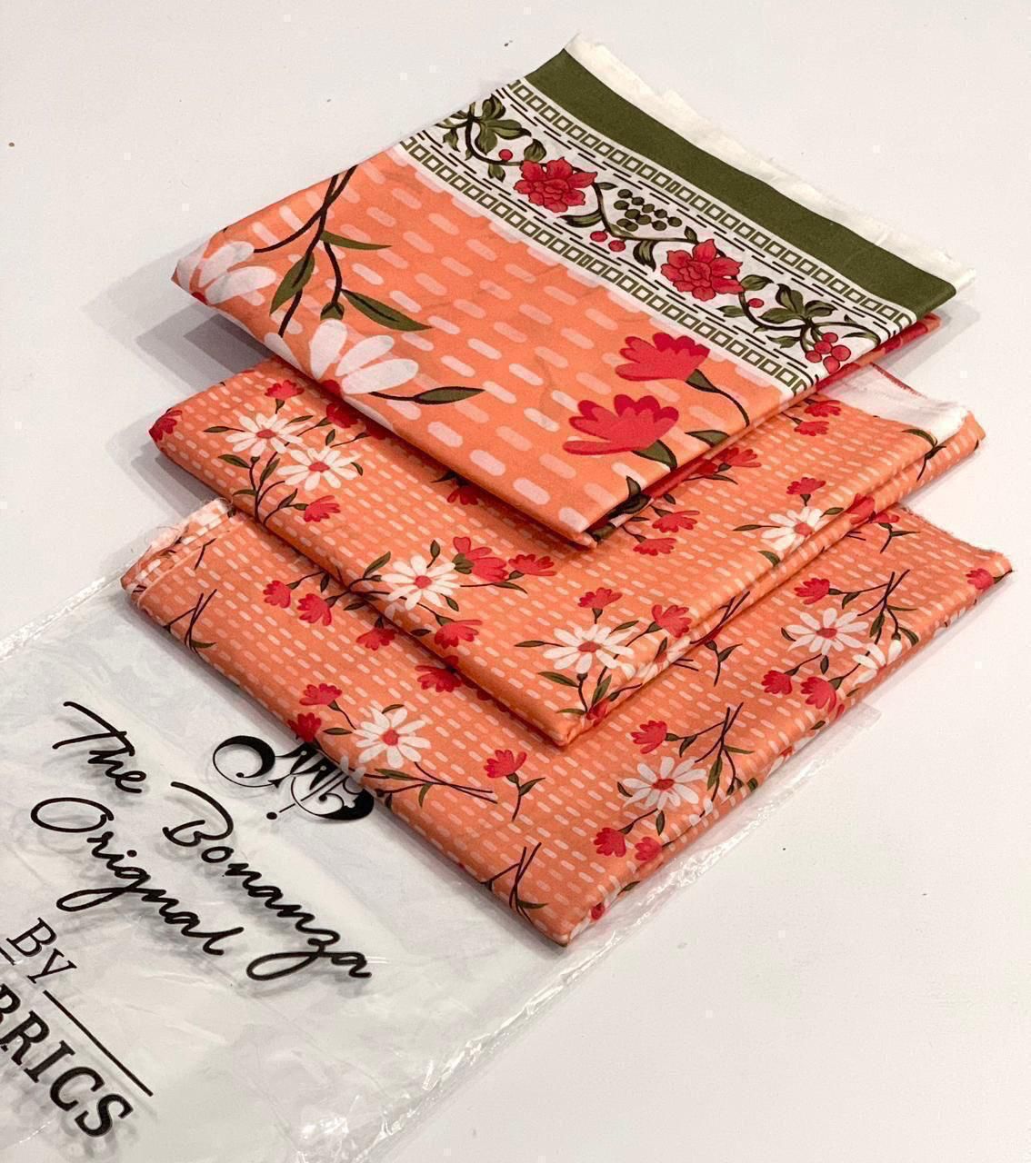 ✨printed lawn 3 piece unstitch suit ✨