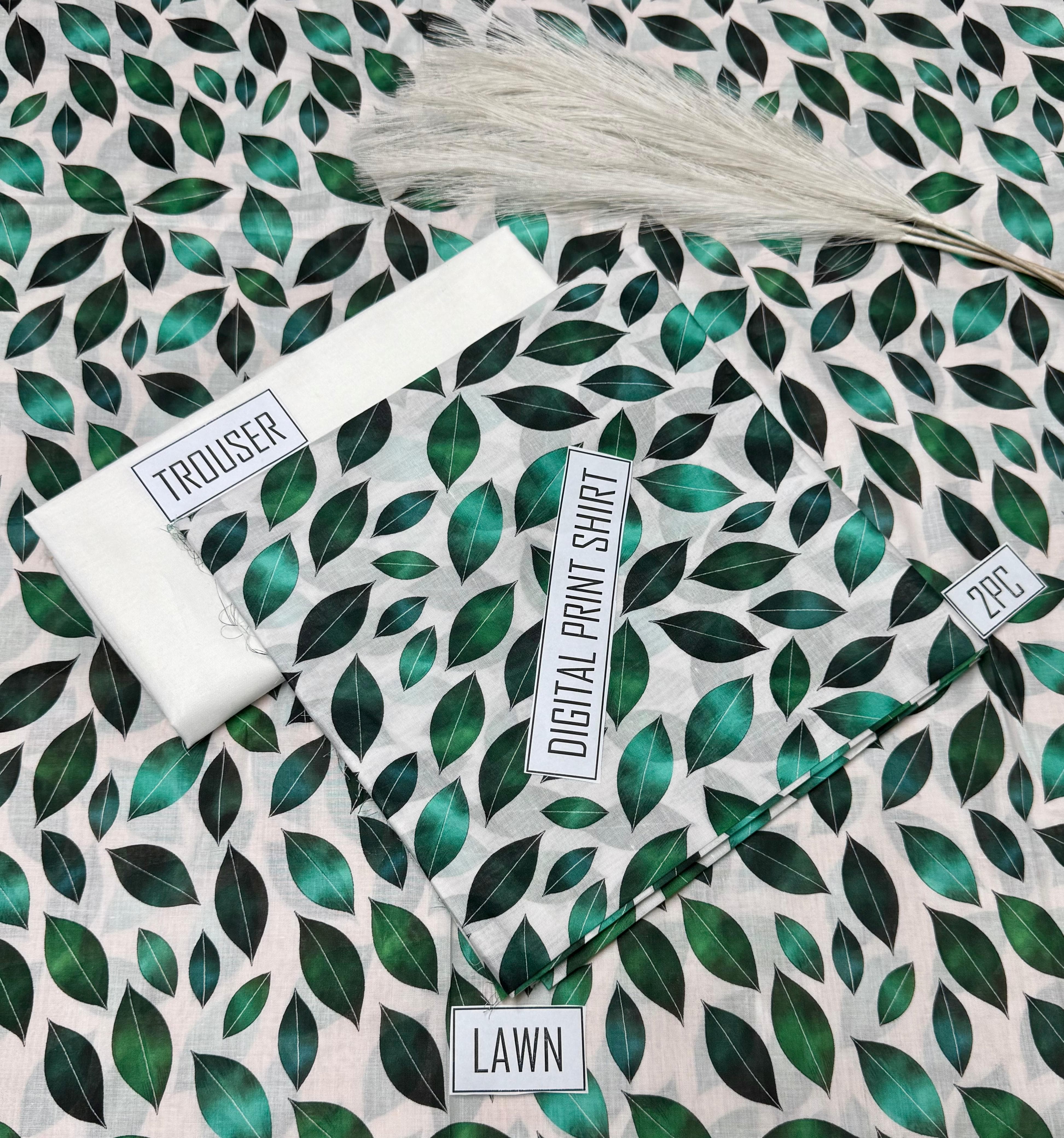 Printed lawn 2 piece unstitched suit