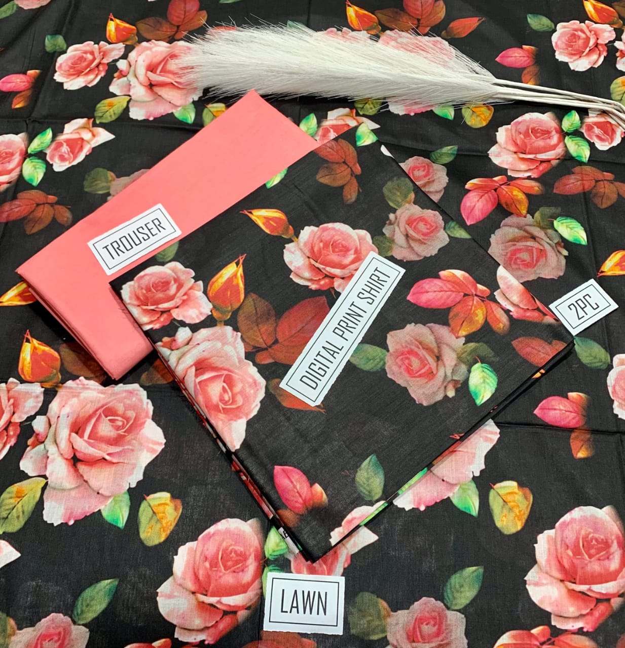 Printed lawn 2 piece unstitched suit