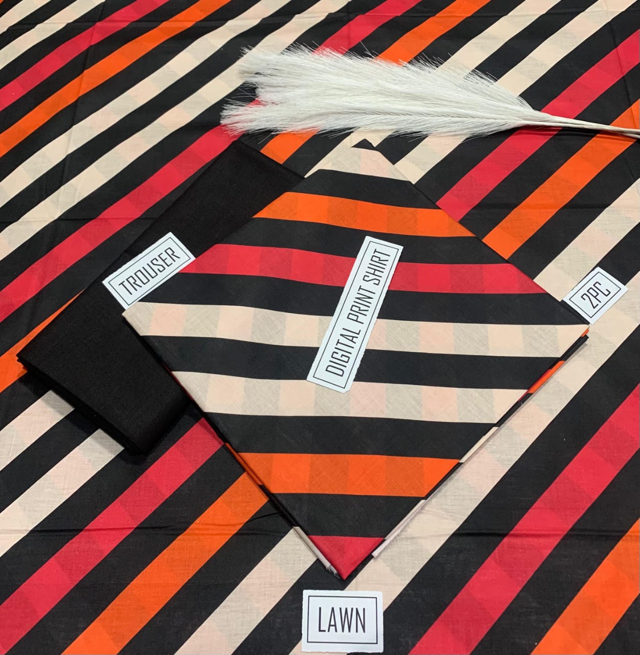 Printed lawn 2 piece unstitched suit