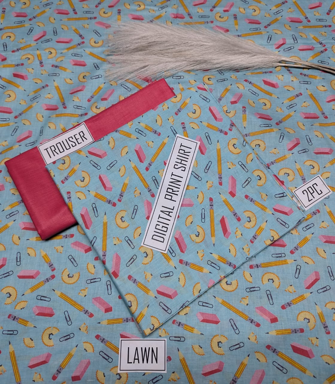 Printed lawn 2 piece unstitched suit