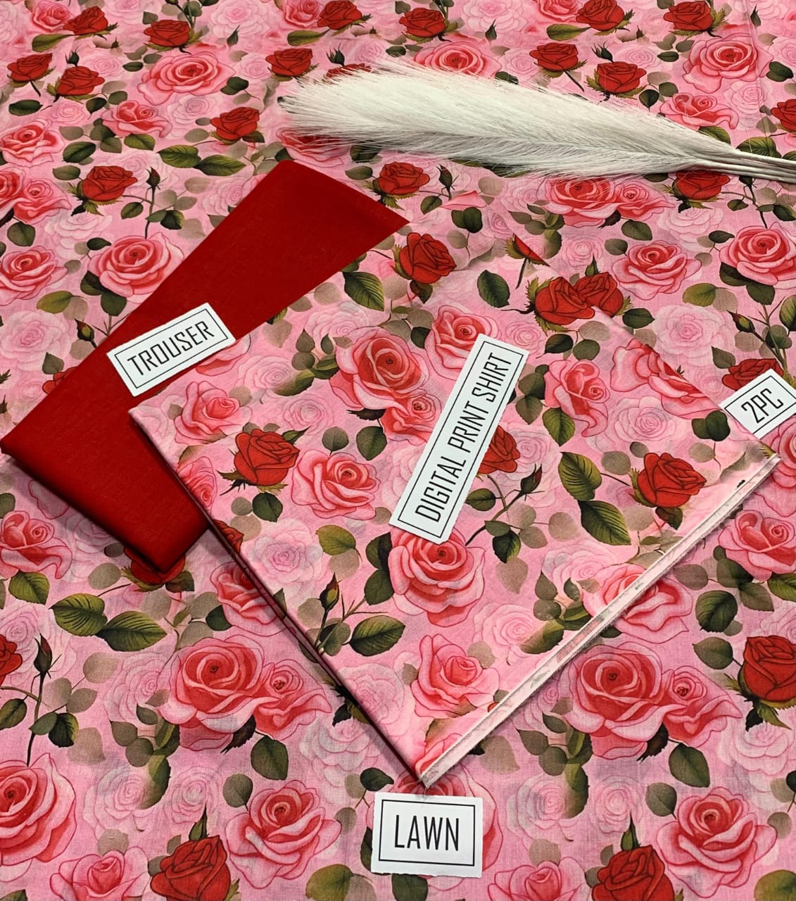 Printed lawn 2 piece unstitched suit