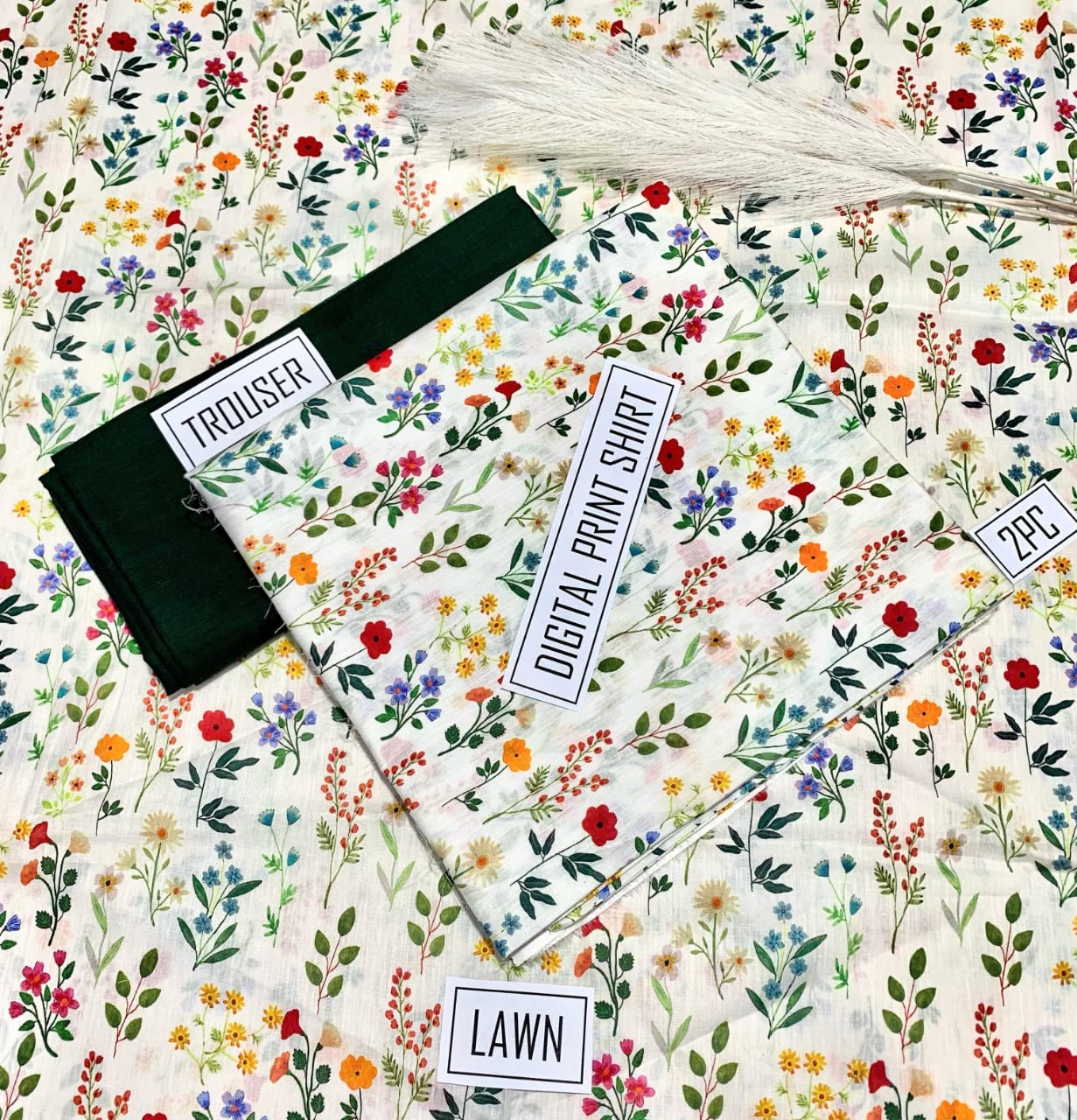 Printed lawn 2 piece unstitched suit