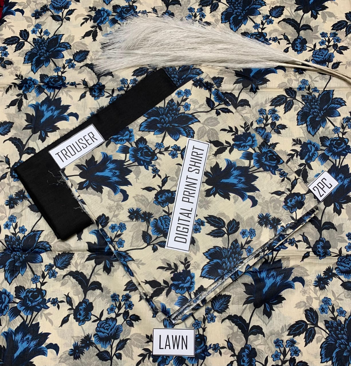 Printed lawn 2 piece unstitched suit